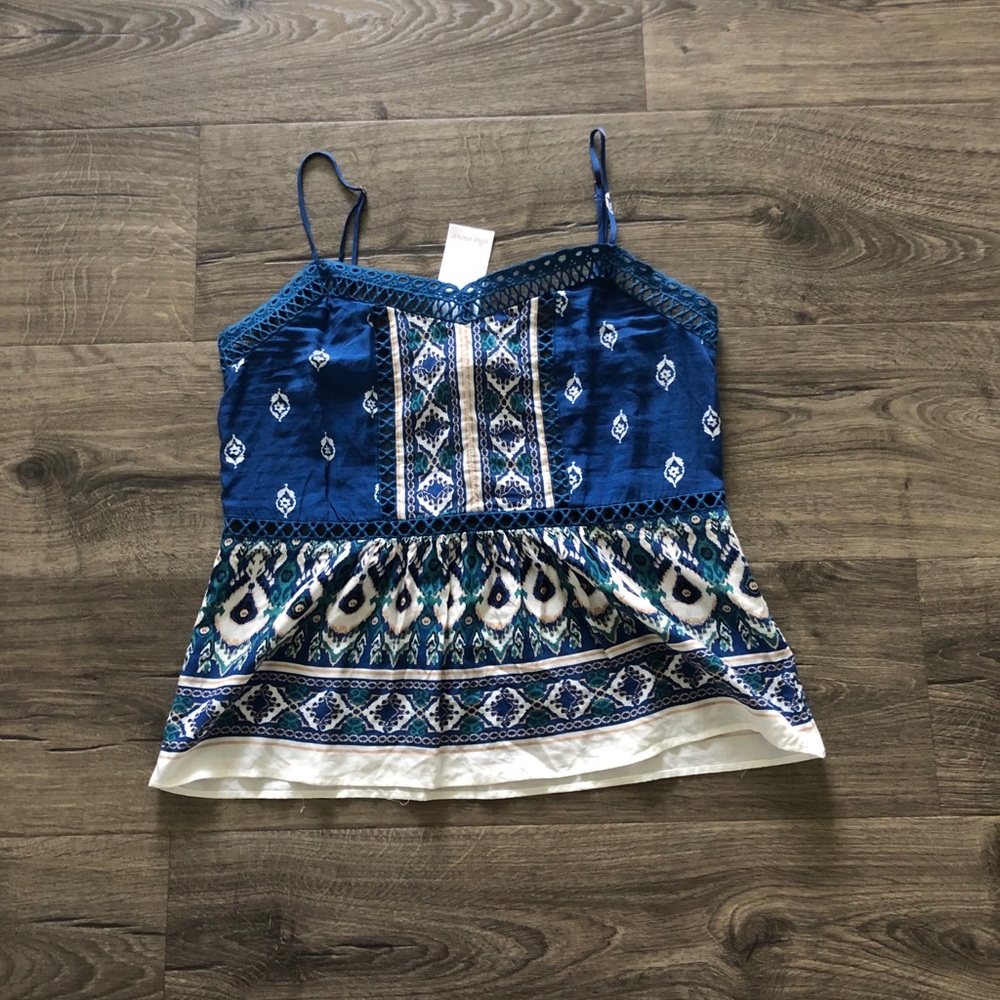 Blue With Print Ella Moss Tank Top